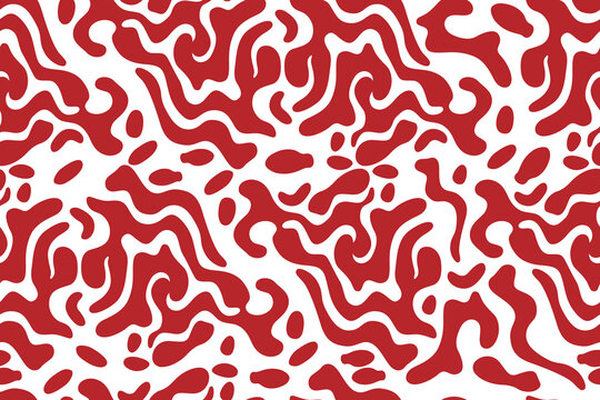Creative background distorted lines. Decorative red and white striped design