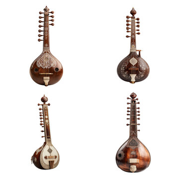 Illustration - Sarod isolate on transparent png.