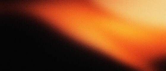 Vintage light leak texture with warm orange glow on black background. Retro film burn effect for cinematic photo overlays. Abstract analog sun flare and grainy light streak for creative editing. © VEXLO