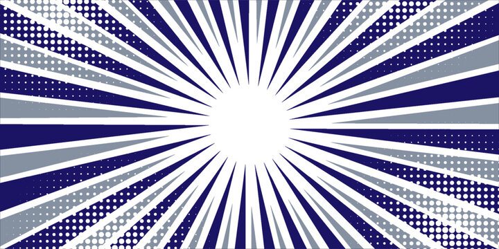 Abstract radial pattern of alternating dark blue and white stripes emanating from a central oval shape.