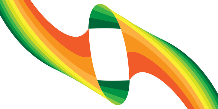 abstract wavy stripes with the colors of Paris Olympics games 2026 . vector illustration