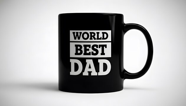 World's best dad fathers day gift ideas black coffee mug