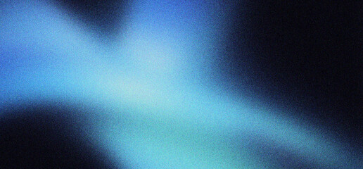 Abstract blue light leak with grainy film texture on black background. Ethereal glowing smoke effect with soft cyan bokeh. Cinematic neon light flare for creative overlays and moody designs. © VEXLO