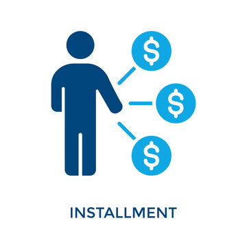 Installment Icon Dual Tone Style. Vector Illustration For Graphic Design