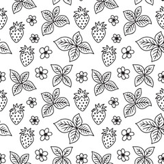 Fototapeta premium Organic Fruit Seamless Pattern Vector Design for Wallpaper and Wrapping Paper
