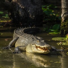 Obraz premium alligator in the everglades