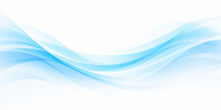 Abstract blue wave background featuring a smooth dynamic flow of light curves and flowing lines in a creative vector design pattern for a modern web backdrop illustration