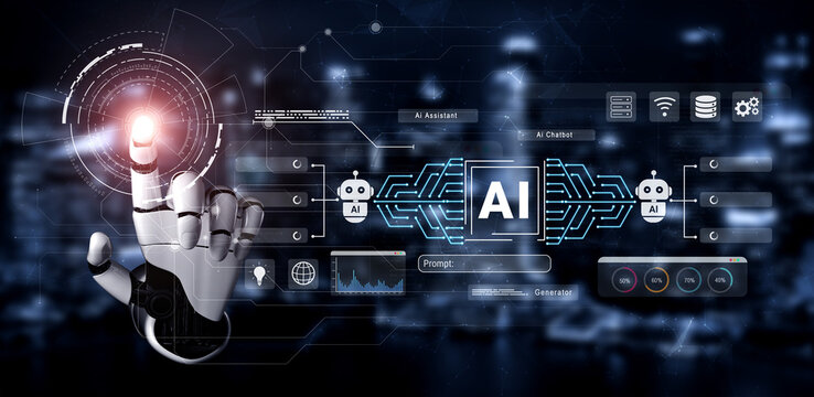 AI analyzing and processing data through neural systems, enabling intelligent chatbot communication and automated digital workflow management Parse