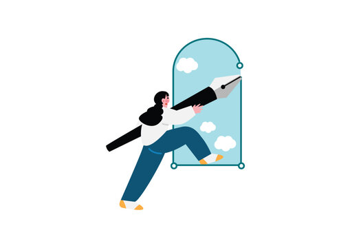 デぁいなーの女性のイラスト