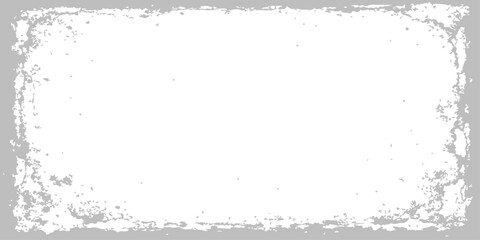 Fototapeta premium Vintage black ink splash and dirty paint splatter create a grungy vector frame texture on an old paper pattern for a dark artistic border design