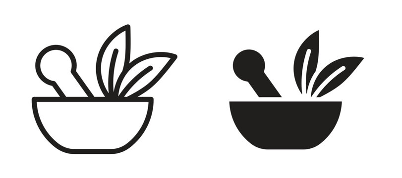Herbal medicine icon vector design template and illustration EPS10.