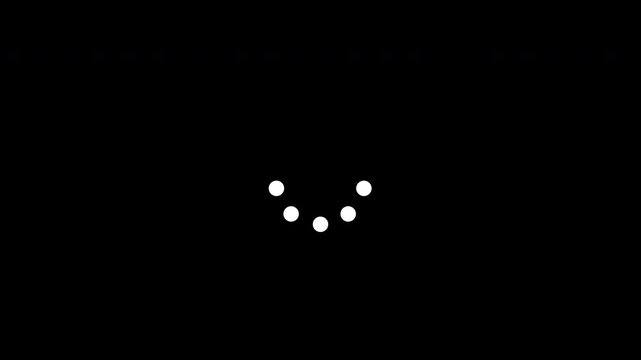 Loading Dot Circular Move Rotation Animation Loop Transparent Background For User Interface, Application, Web.