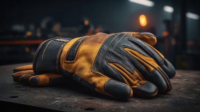 Heavy duty leather welding gloves offering robust protection for demanding industrial work