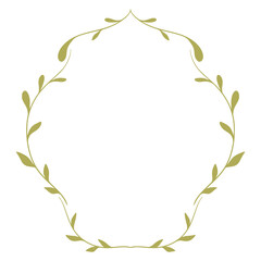 Obraz premium Frame Border Botanical Element Illustration Decoration Leaves