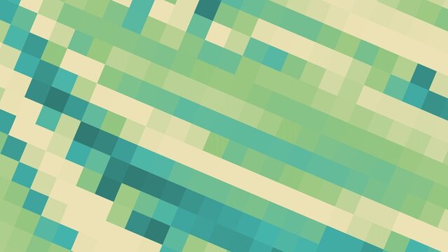 Abstract pixelated green and cream geometric pattern with diagonal lines for retro digital gaming and tech background designs.