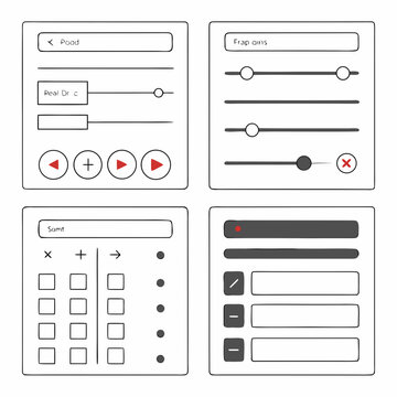 Ui elements for calculator and settings