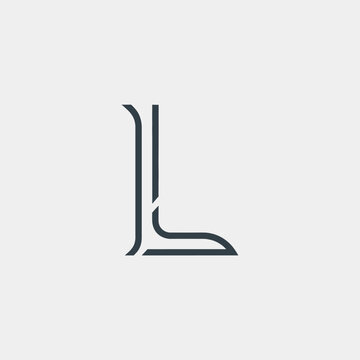 Large Letter L Logo Symbol.