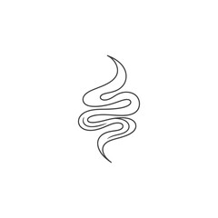 Obraz premium Simple black line art flame icon.