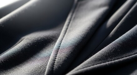 Fototapeta premium Close-up of black fabric texture.