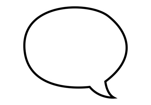 Icono lineal de un globo de texto vac&iacute;o para conceptos de comunicaci&oacute;n y di&aacute;logo