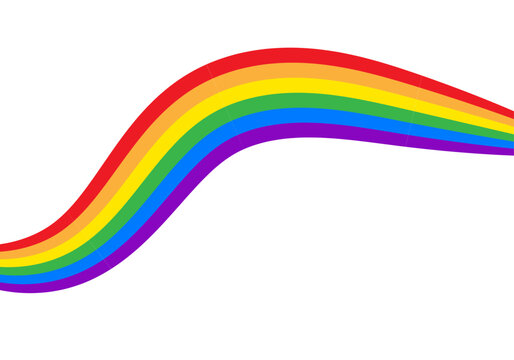 Onda fluida con los colores de la bandera arco&iacute;ris que simboliza el orgullo y la diversidad lgbtq