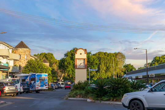 Rotary Club Clock, Byron Bay, New South Wales, Australia. Historical landmark in Byron St.
