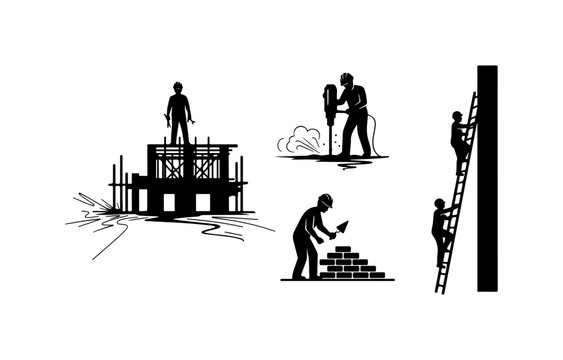 Construction Workers and Building Tasks
