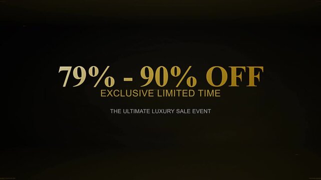 Exclusive Limited Time Luxury Sale Event with Discounts Up to 90 Percent Off.