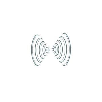 Sound waves graphic equalizer symbol.