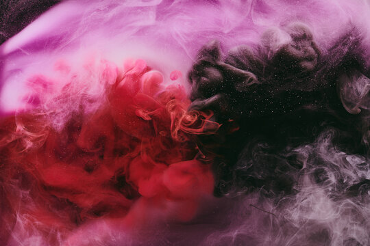 Luxurious abstract dark background. Explosive colors wallpaper, outer space pattern. Dynamic paint backdrop.