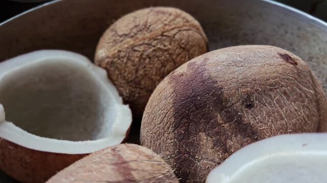 Dried coconut (Kopra) is the soul of Maharashtrian and Malvani food. Toasted dark, its oils form the rich base for Kala Masala, fiery gravies, and garlic chutneys, gives an authentic, smoky depth dish