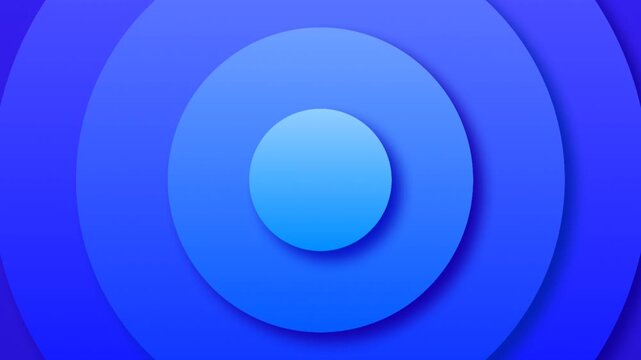 Geometric abstract background animation with bright blue gradient circles