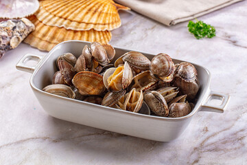 Steamed vongole clams with spices © Andrei Starostin