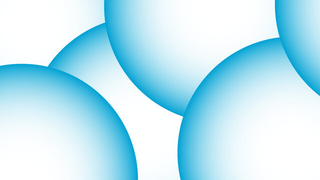 Abstract Blue Spheres and light gradient and soft color and elegant shape and fluid form and simple modern design and seamless visual 