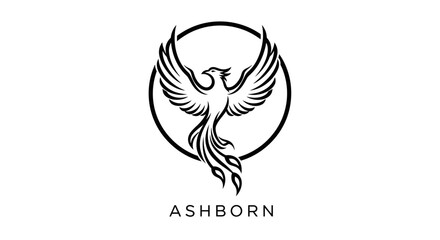 Fototapeta premium Phoenix Bird Logo Design Symbol.