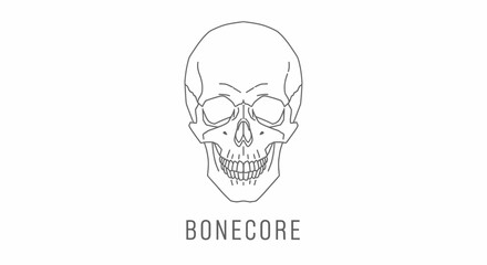 Human Skull Illustration Bone Core. © Story