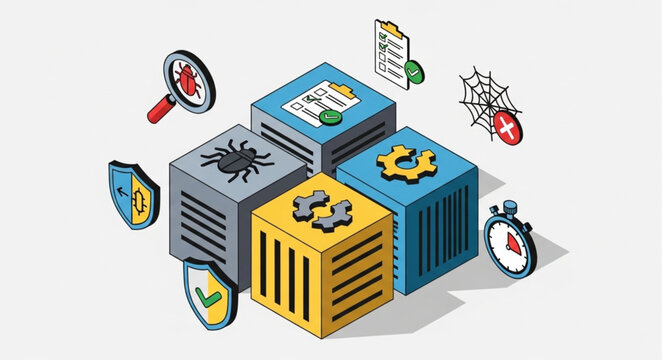 Software Testing Cubes - Bug Detection, Quality Assurance, and Performance Optimization.