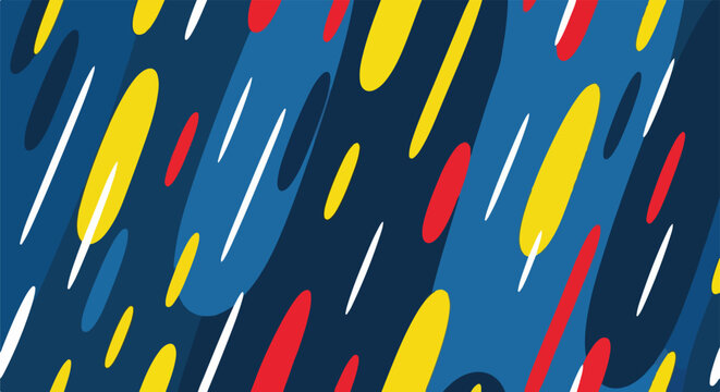 Abstract background featuring overlapping shapes and various colors