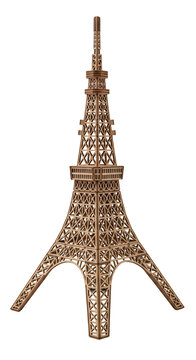 Wooden Model of tokio Tower Isolated on Transparent Background