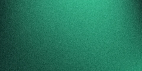 Fototapeta premium Dark green grainy gradient background, black backdrop, noise texture effect