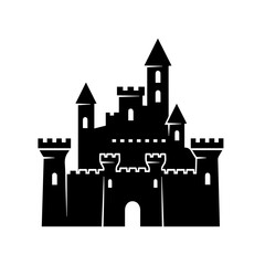 Obraz premium Medieval Castle Silhouette