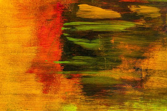 Abstract colored paint illustration with blurred brushstrokes