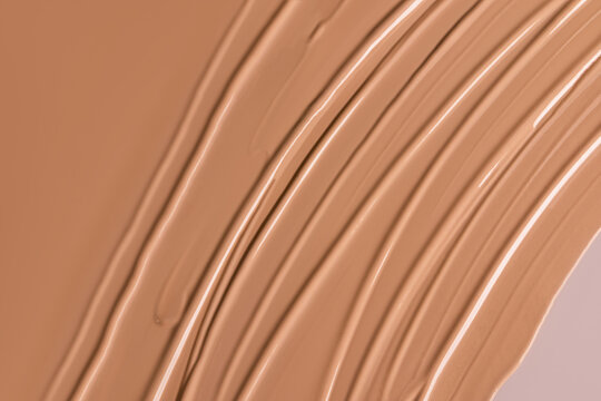 Smooth texture of liquid foundation makeup