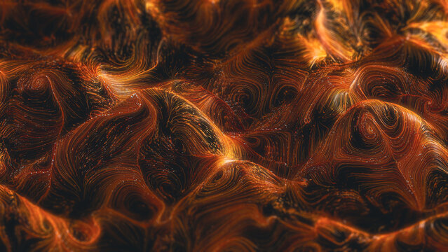 Abstract design with soft 3D shapes in vibrant colors