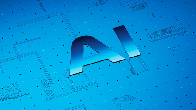 Exploring AI technology background with blue digital patterns