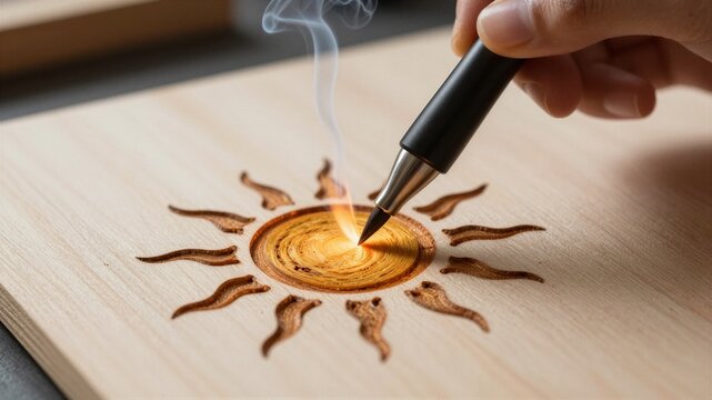 The Wood burning Art