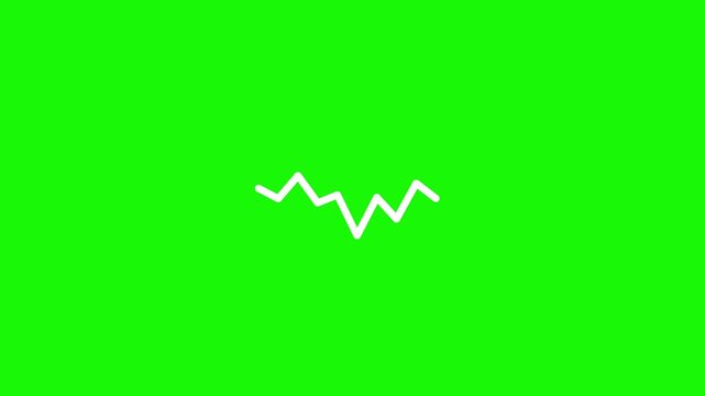 simple Digital Audio Waveform Animation on green screen Background