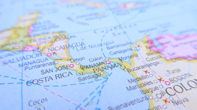 Panama, Costa Rica, Colombia Map: Central America Travel