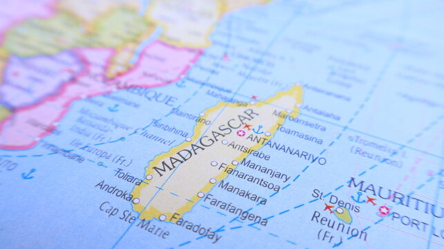 Madagascar on a World Map - Travel Destination