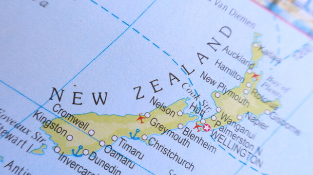 New Zealand on World Map, Travel Destination